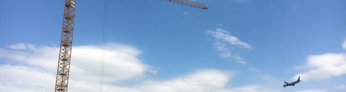 The first tower crane has been built!